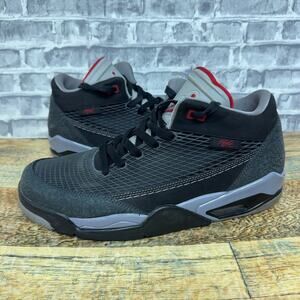 Nike Air Jordan FLTCLB 80s Black Elephant Gray Red 599583-003 Mens Size 11